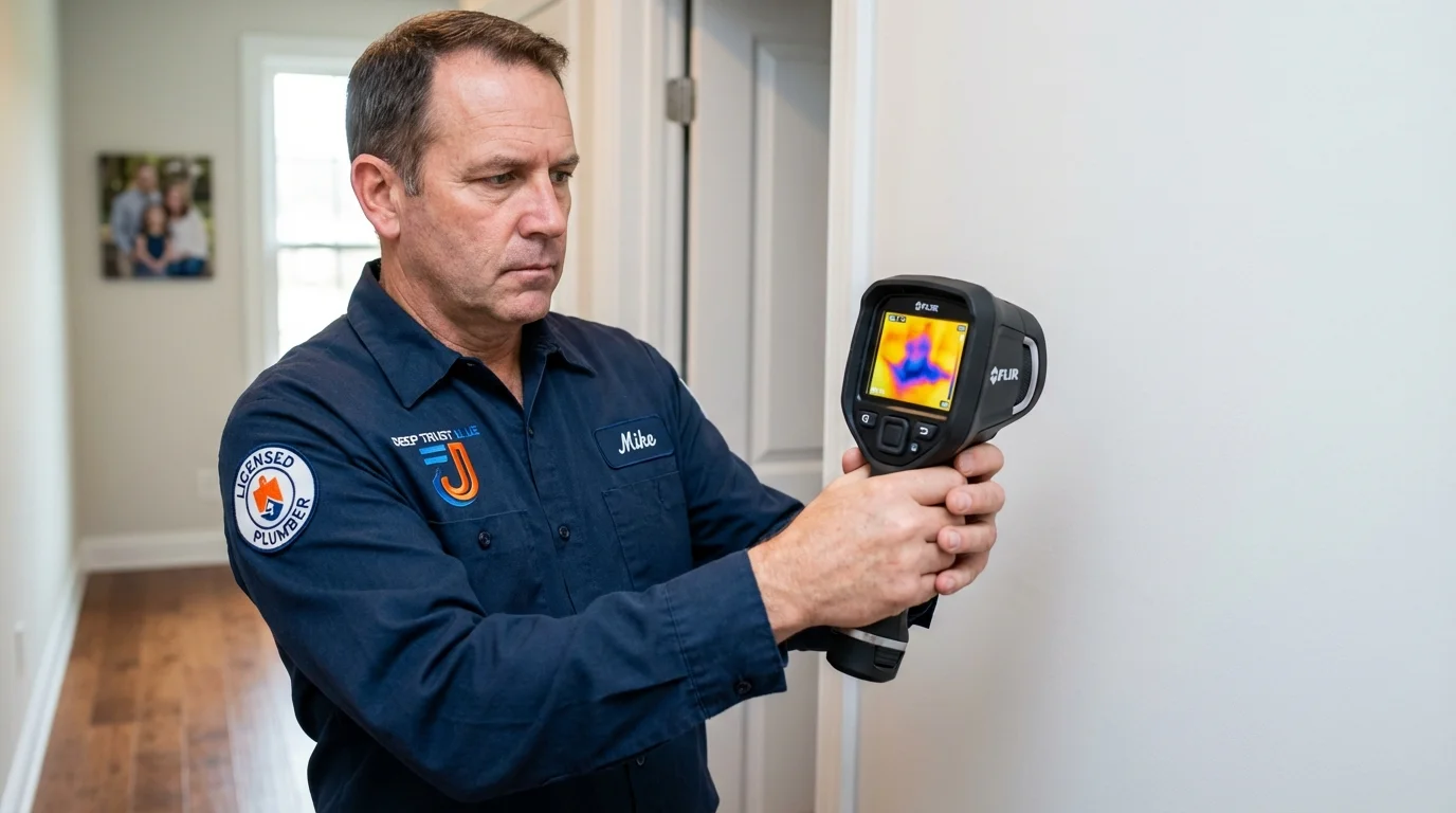 Thermal imaging leak detection by Johns Plumbing LLC in Poteau